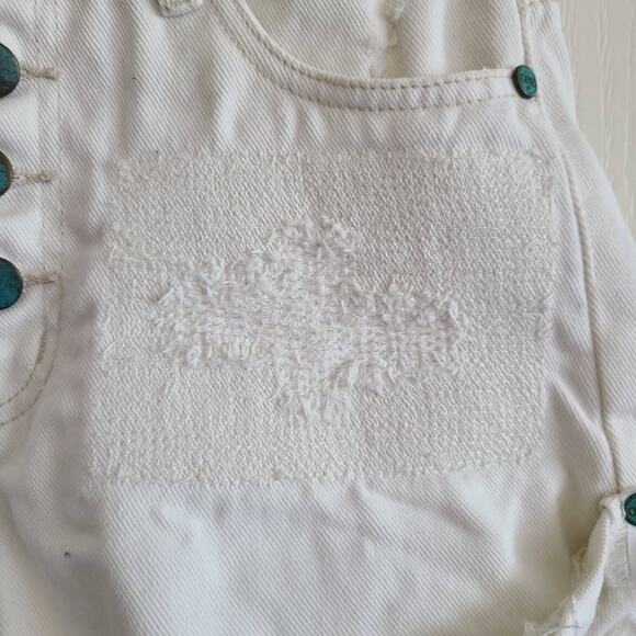 ONE BY ONETEASPOON Hawks Relaxed High Rise Twisted Cuff Hem Denim Shorts‎ 26 - Picture 6 of 12